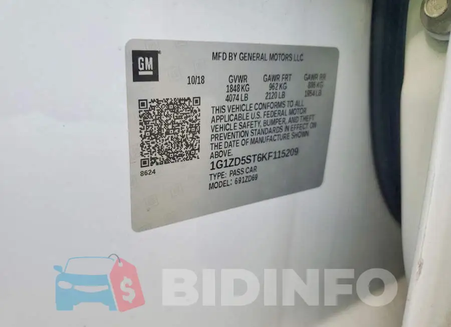 1G1ZD5ST6KF115209 Photo# 12