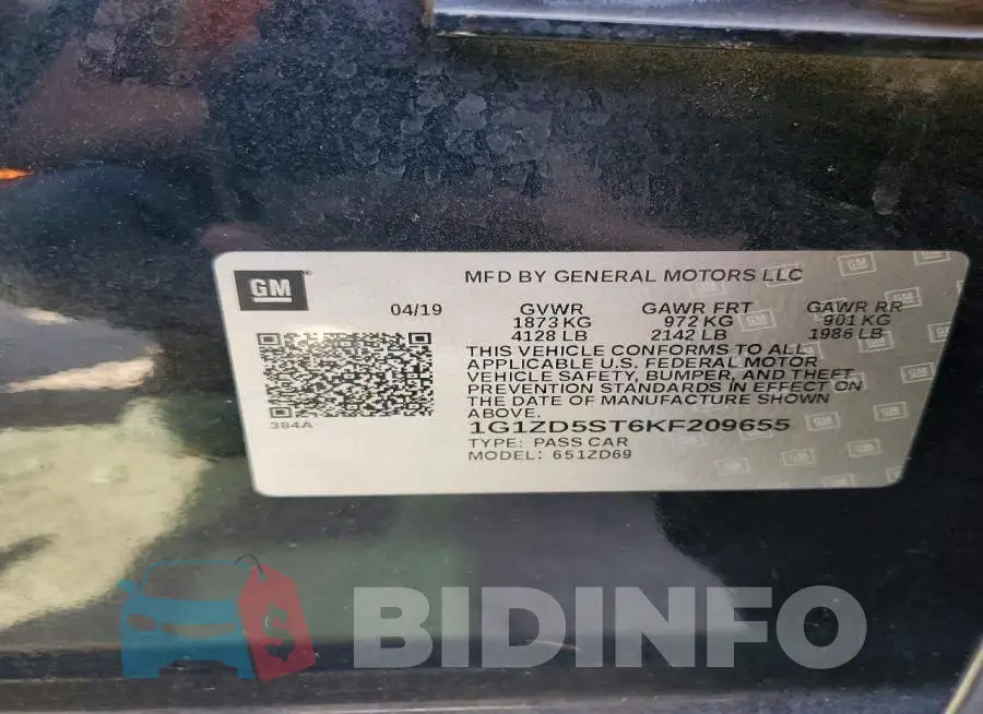 1G1ZD5ST6KF209655 Photo# 12