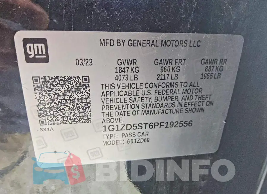 1G1ZD5ST6PF192556 Photo# 12