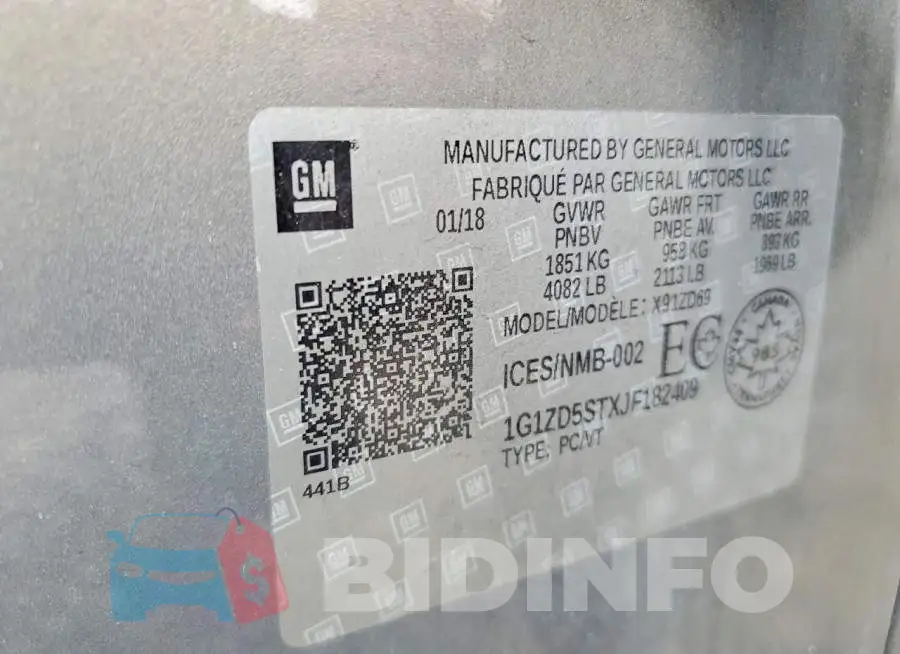 1G1ZD5STXJF182409 Photo# 13