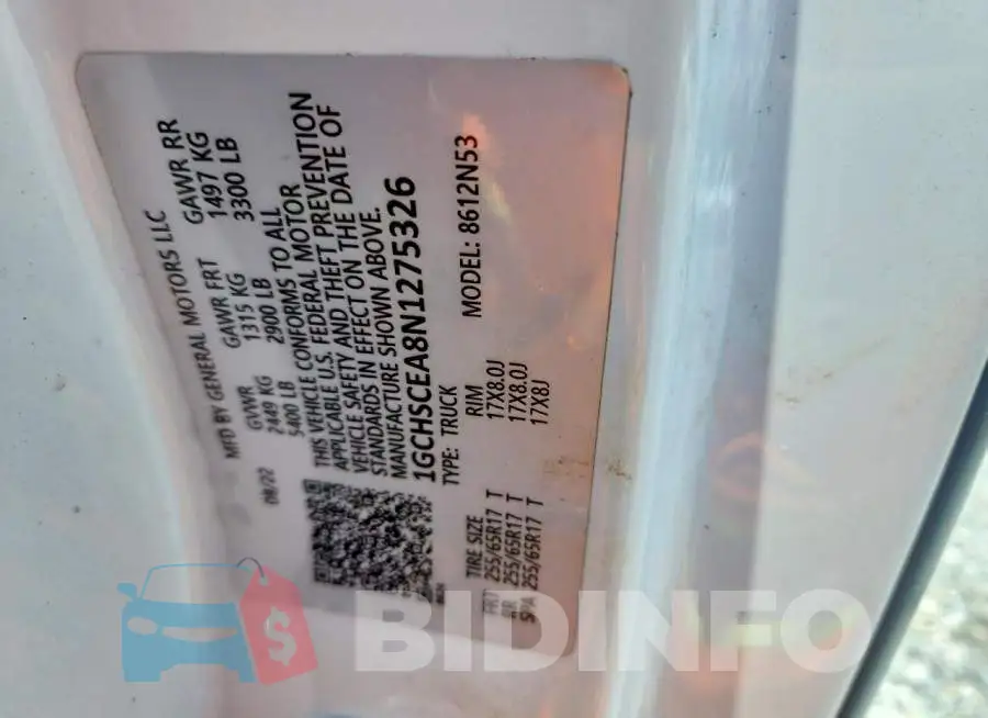 1GCHSCEA8N1275326 Photo# 12