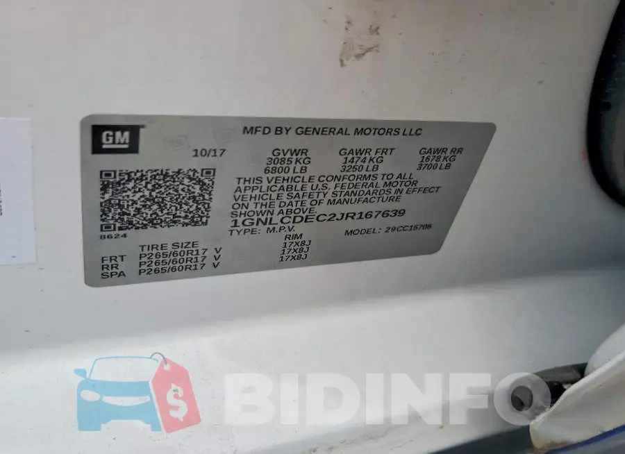 1GNLCDEC2JR167639 Photo# 14