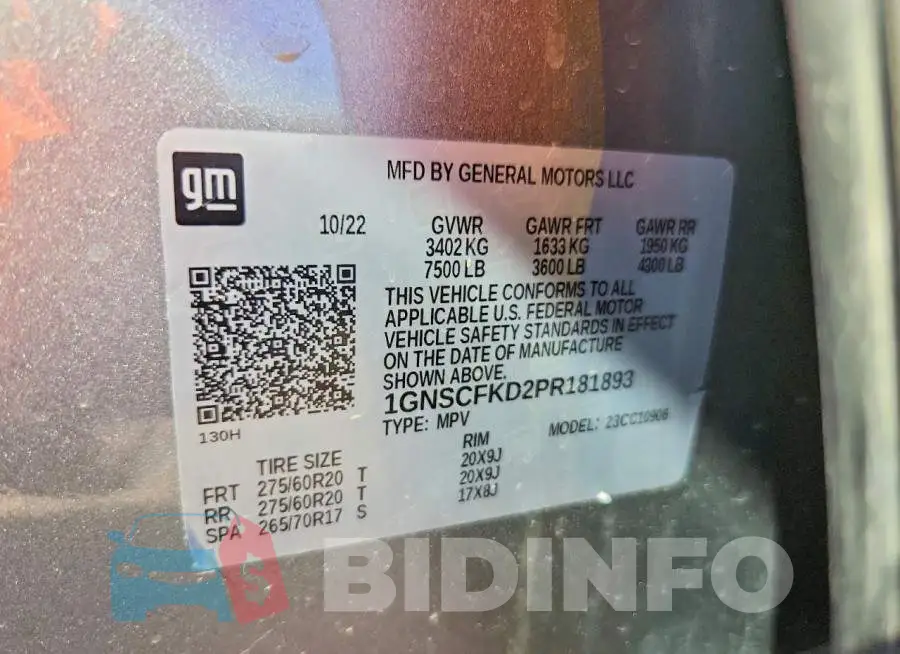 1GNSCFKD2PR181893 Photo# 13