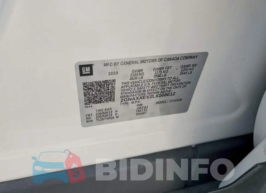 2GNAXXEV2L6168612 Photo# 13