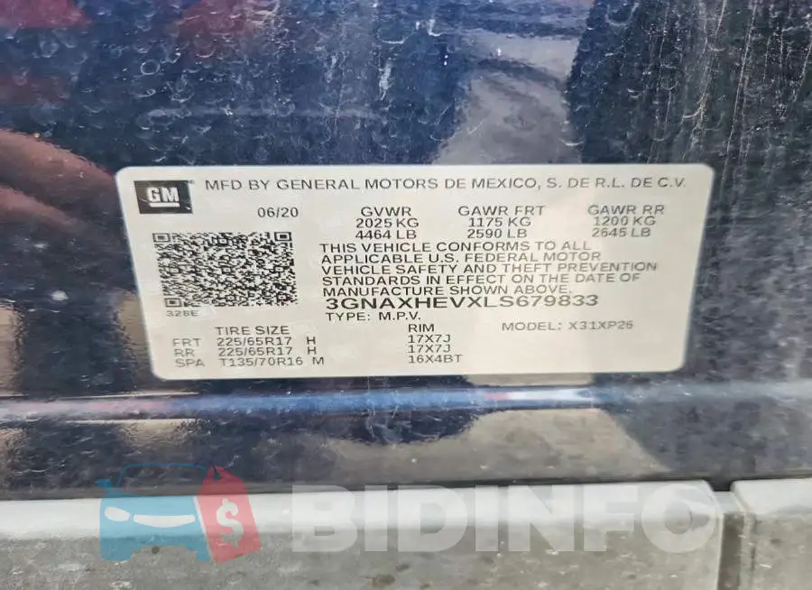 3GNAXHEVXLS679833 Photo# 13