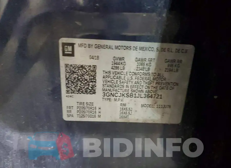 3GNCJKSB1JL364721 Photo# 14