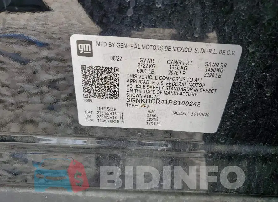3GNKBCR41PS100242 Photo# 13