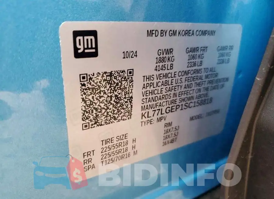 KL77LGEP1SC158818 Photo# 13