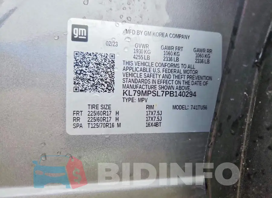 KL79MPSL7PB140294 Photo# 12