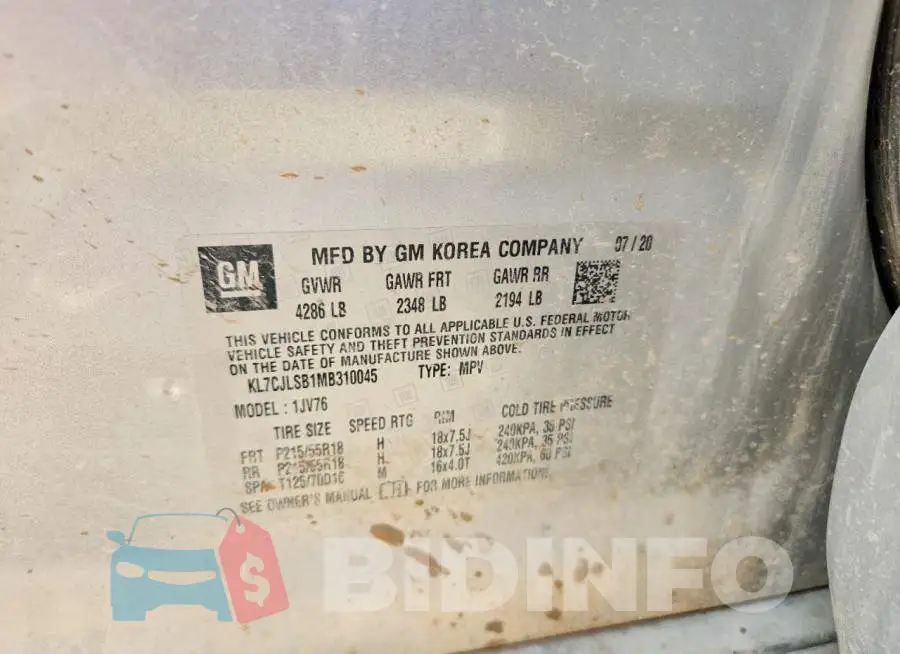 KL7CJLSB1MB310045 Photo# 13