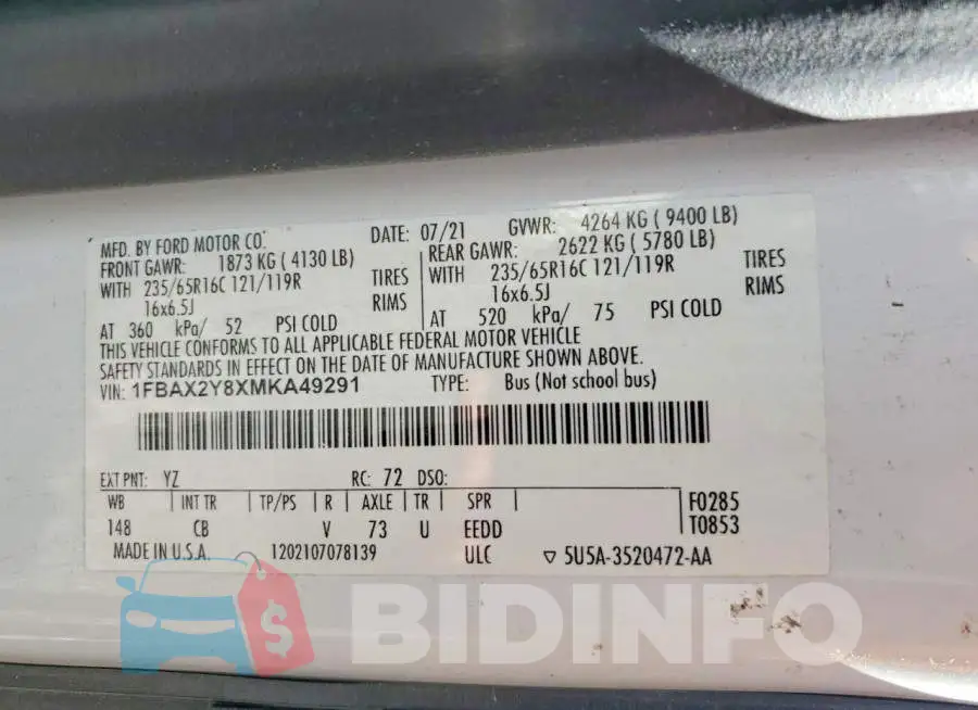 1FBAX2Y8XMKA49291 Photo# 13