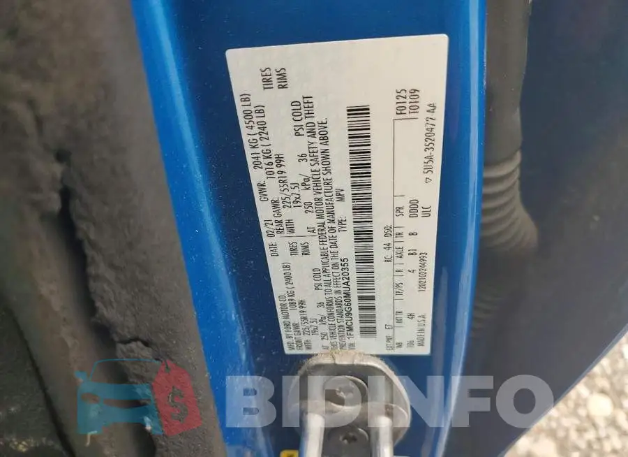 1FMCU9G60MUA20355 Photo# 14