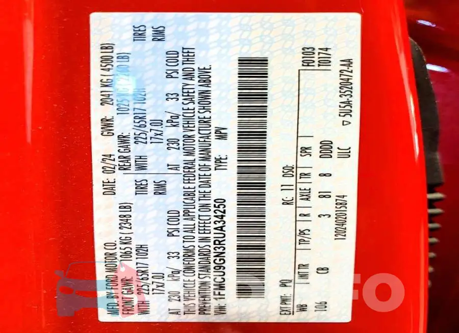 1FMCU9GN3RUA34250 Photo# 13
