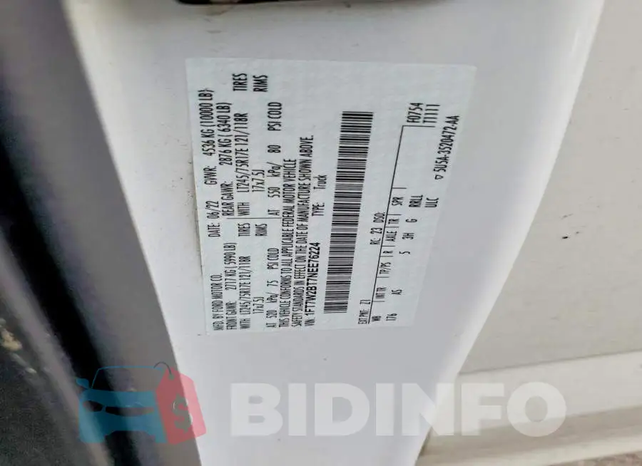 1FT7W2BT7NEE76224 Photo# 13