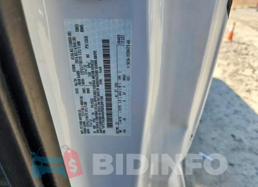 1FT7X2BAXREE29139 Photo# 12