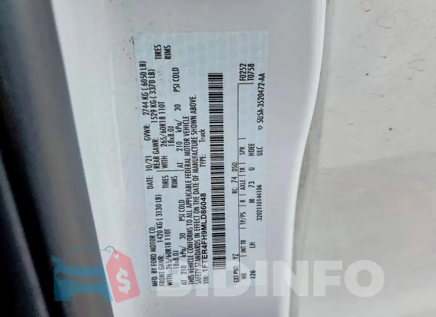 1FTER4FH9MLD86048 Photo# 13