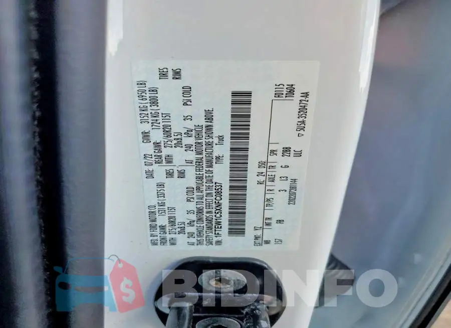 1FTEW1C5XNFC08537 Photo# 13
