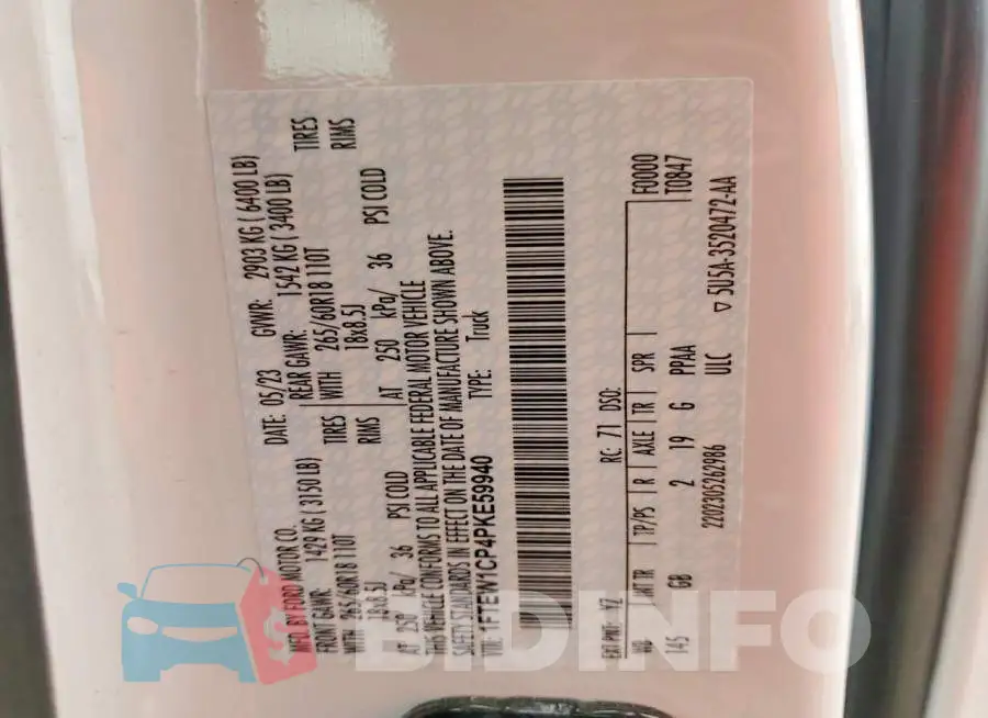 1FTEW1CP4PKE59940 Photo# 13