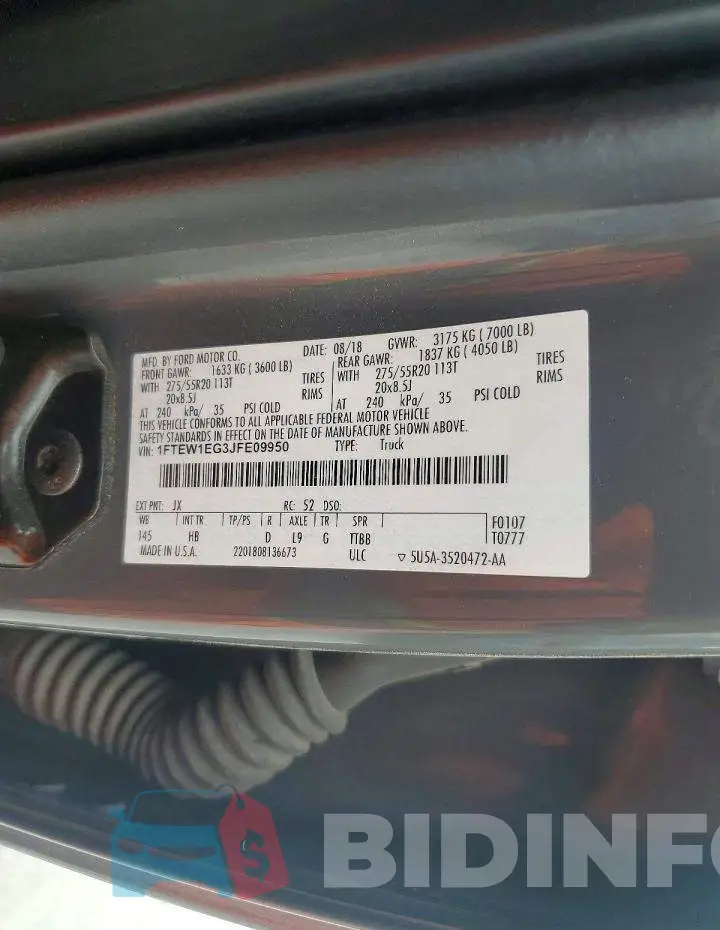 1FTEW1EG3JFE09950 Photo# 12