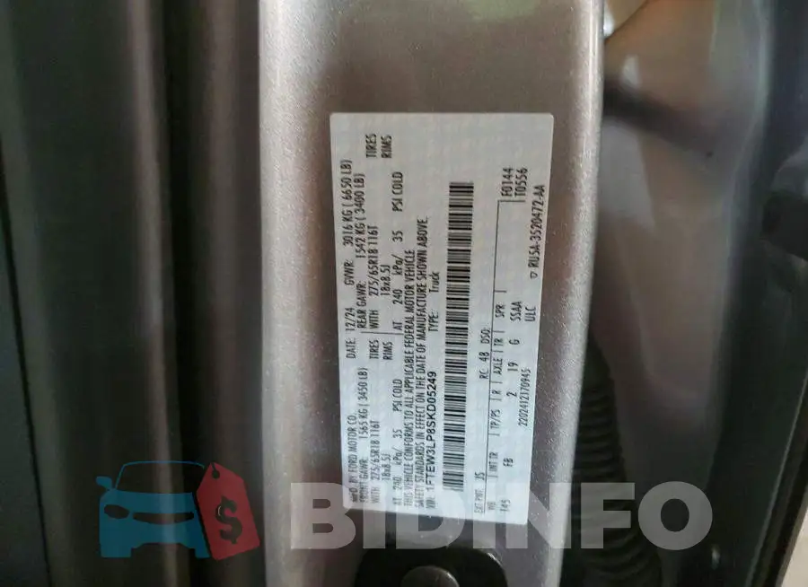 1FTEW3LP8SKD05249 Photo# 12