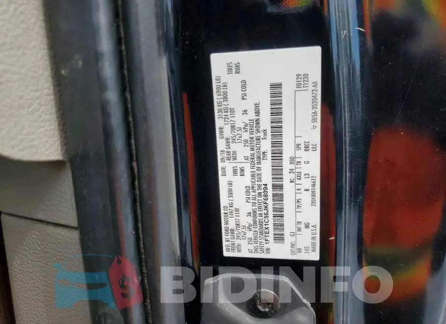 1FTEX1C56JKF68094 Photo# 12