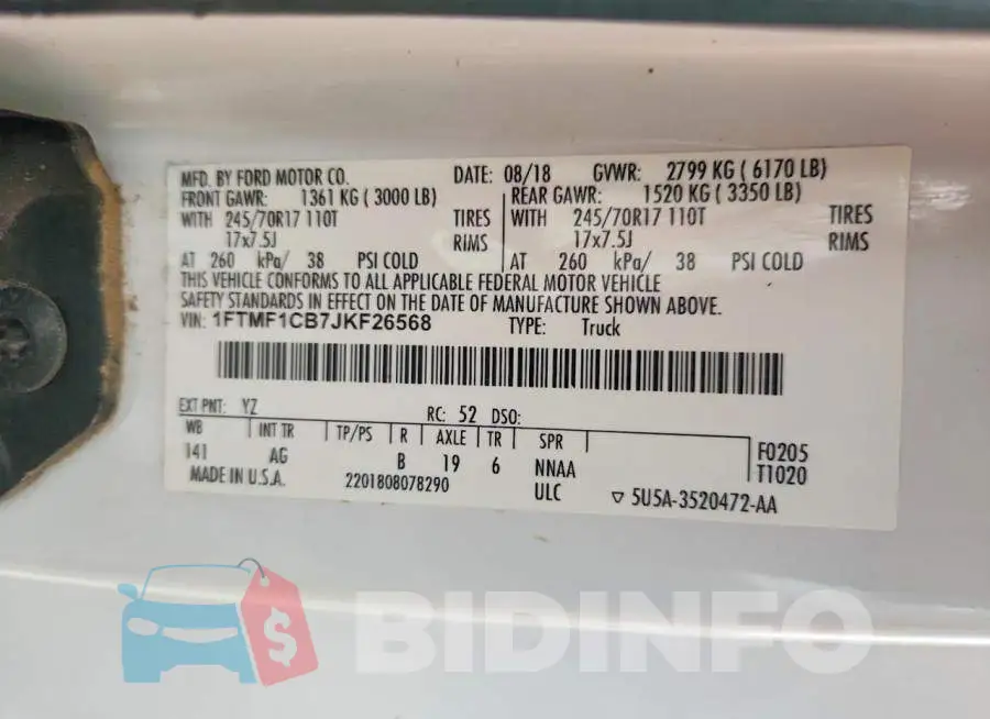 1FTMF1CB7JKF26568 Photo# 12