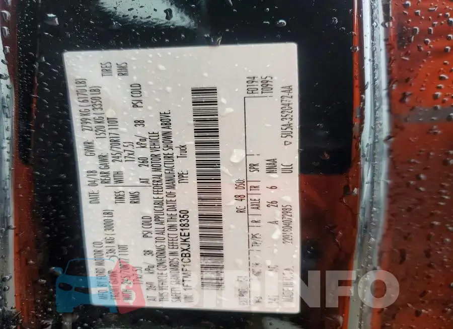 1FTMF1CBXJKE18350 Photo# 13