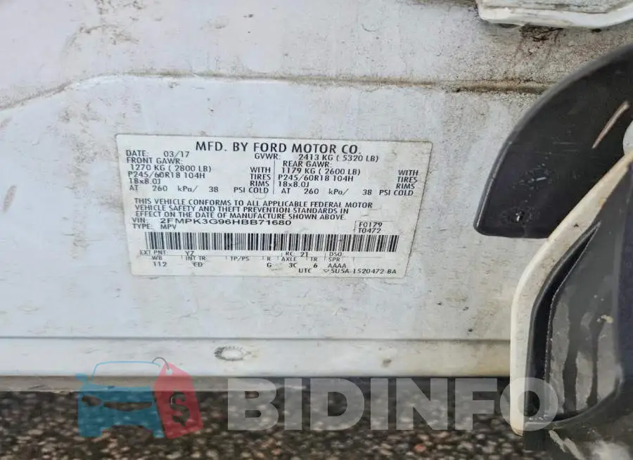 2FMPK3G96HBB71680 Photo# 13