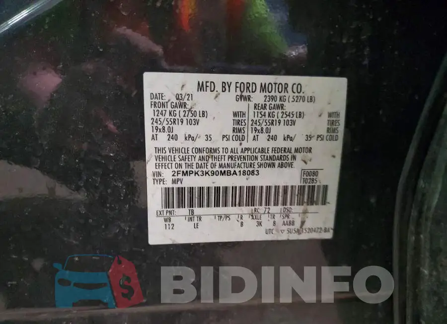 2FMPK3K90MBA18083 Photo# 14