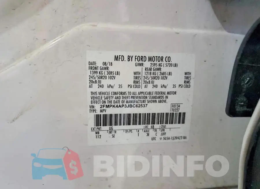 2FMPK4AP3JBC62537 Photo# 13