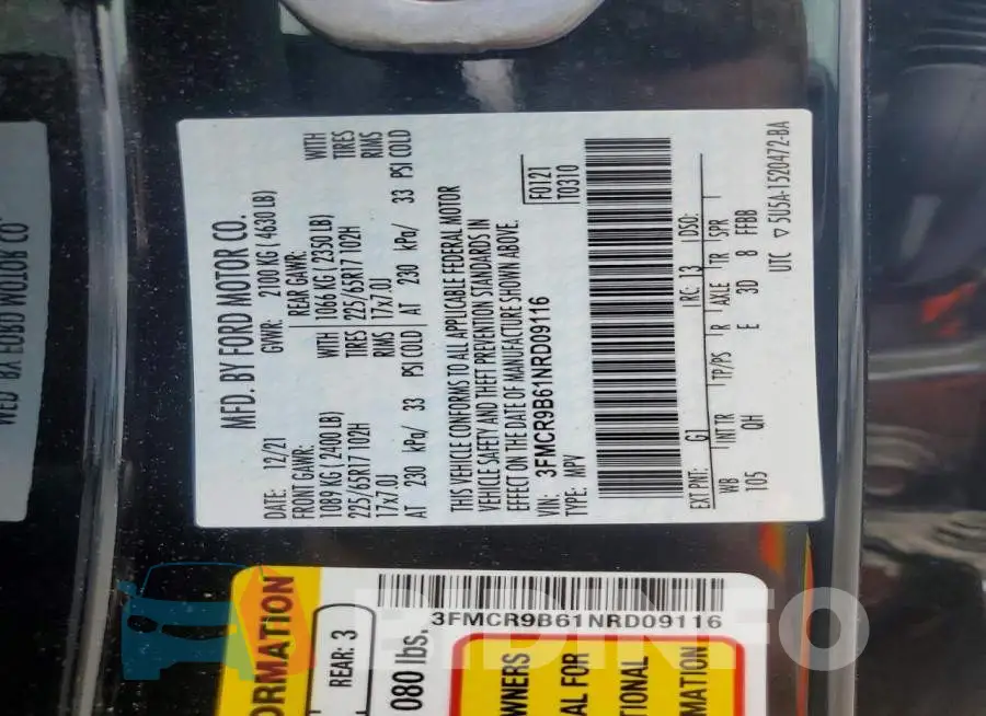 3FMCR9B61NRD09116 Photo# 12