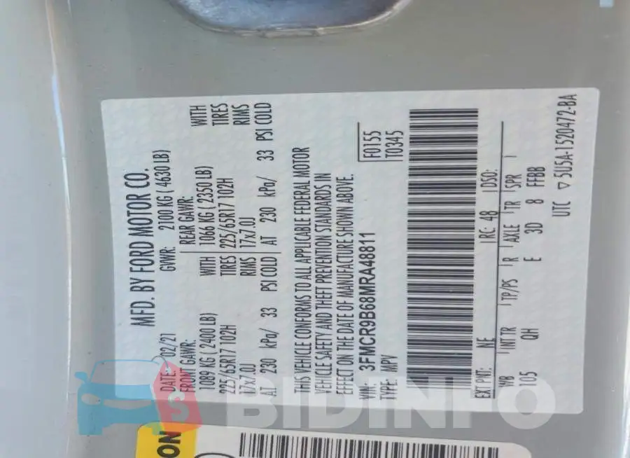 3FMCR9B68MRA48811 Photo# 13