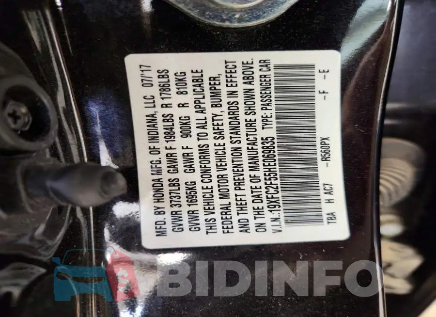 19XFC2F55HE069835 Photo# 13