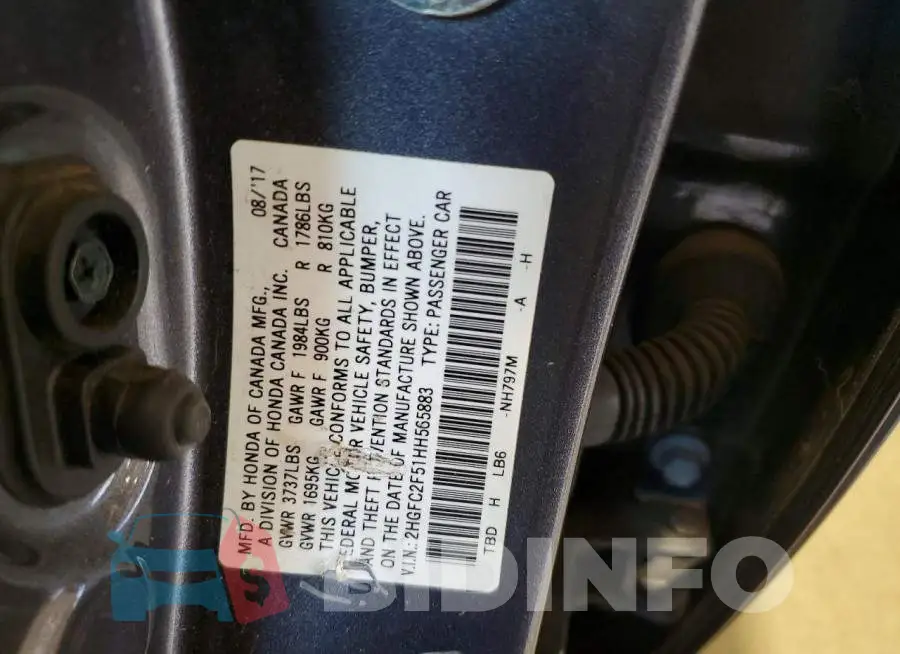 2HGFC2F51HH565883 Photo# 12