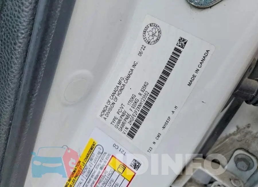 2HGFE2F2XNH123552 Photo# 12