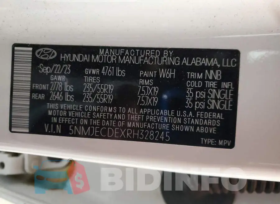 5NMJECDEXRH328245 Photo# 13