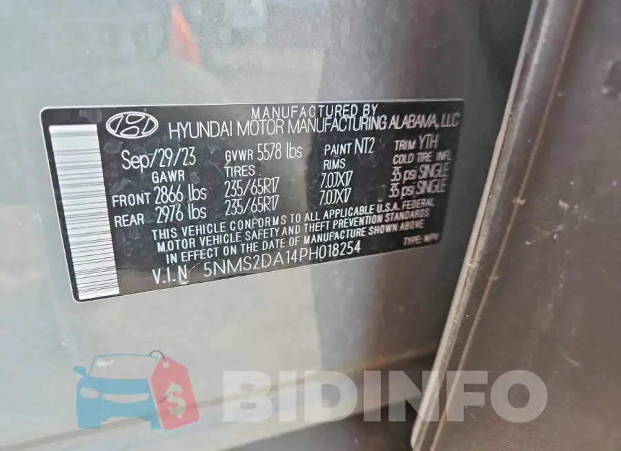 5NMS2DA14PH018254 Photo# 14