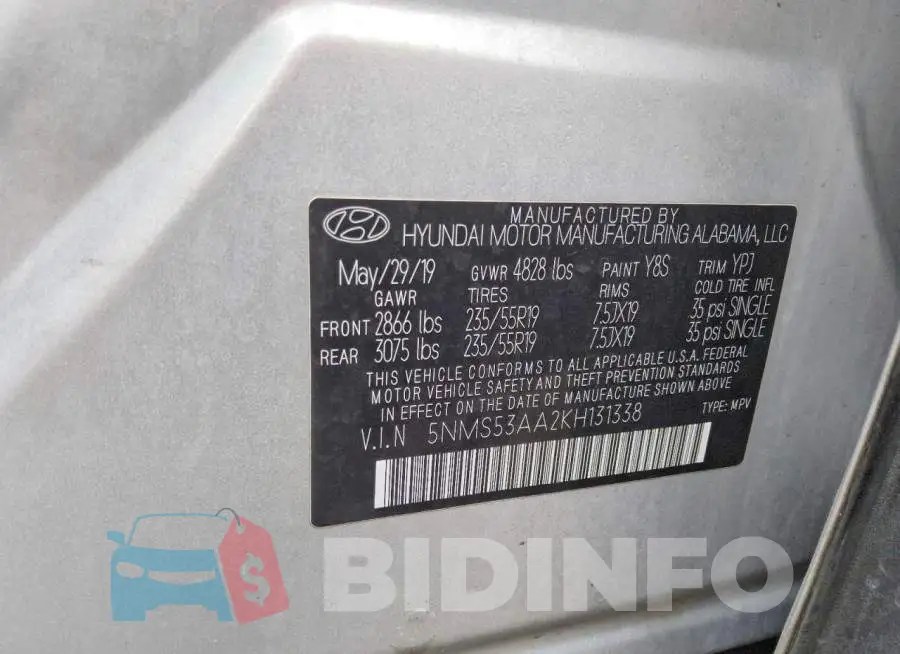 5NMS53AA2KH131338 Photo# 13