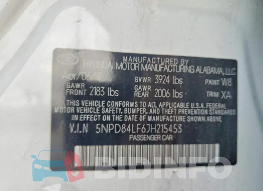 5NPD84LF6JH215453 Photo# 12