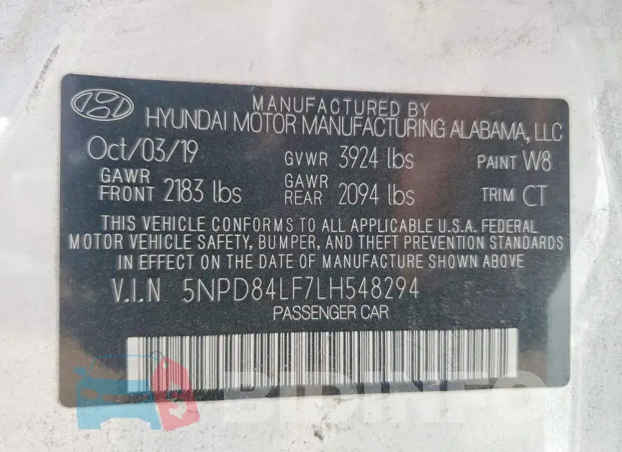 5NPD84LF7LH548294 Photo# 12