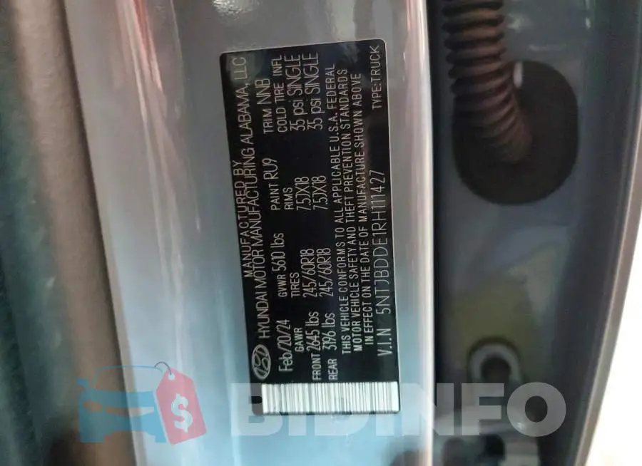 5NTJBDDE1RH111427 Photo# 13
