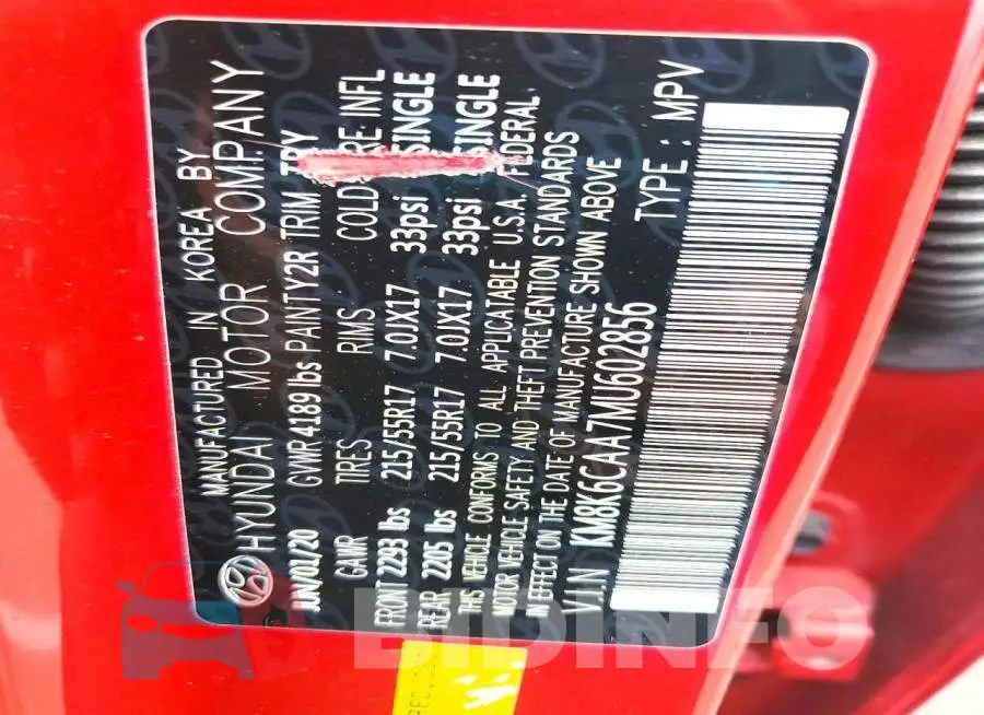 KM8K6CAA7MU602856 Photo# 13