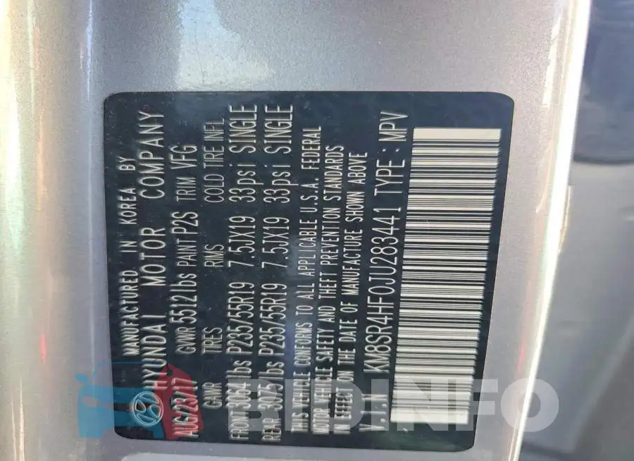 KM8SR4HF0JU283441 Photo# 13