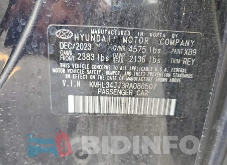 KMHL34JJ3RA086507 Photo# 12