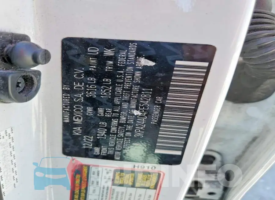 3KPA24AD4PE542811 Photo# 13