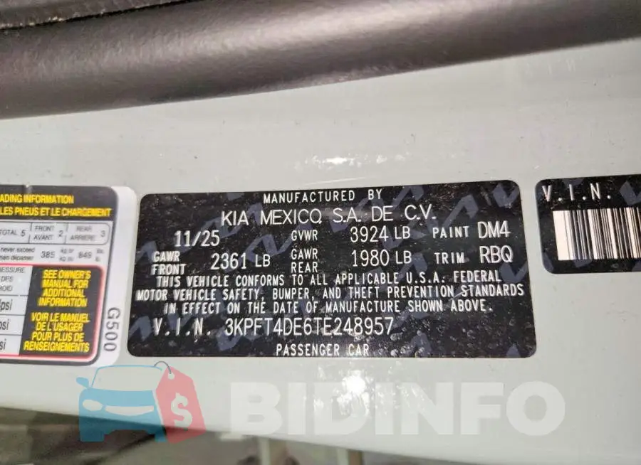 3KPFT4DE6TE248957 Photo# 12