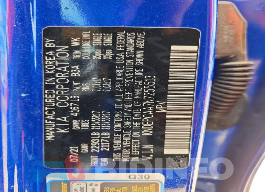 KNDEPCAA7N7255513 Photo# 14