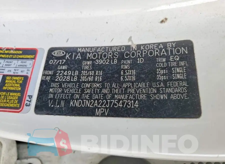 KNDJN2A22J7547314 Photo# 12