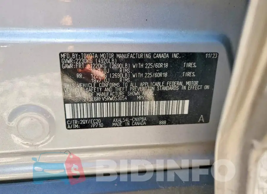 2T3E6RFV5RW053054 Photo# 13