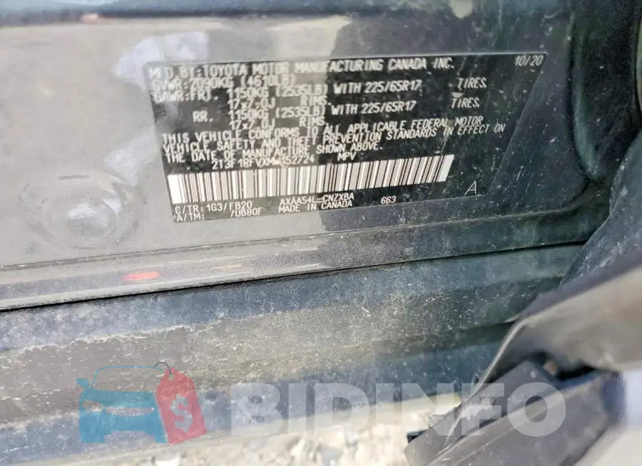 2T3F1RFVXMW152724 Photo# 13